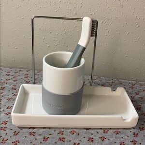 Norwex Ceramic Porcelain Sink Organizer sponge holder bathroom kitchen